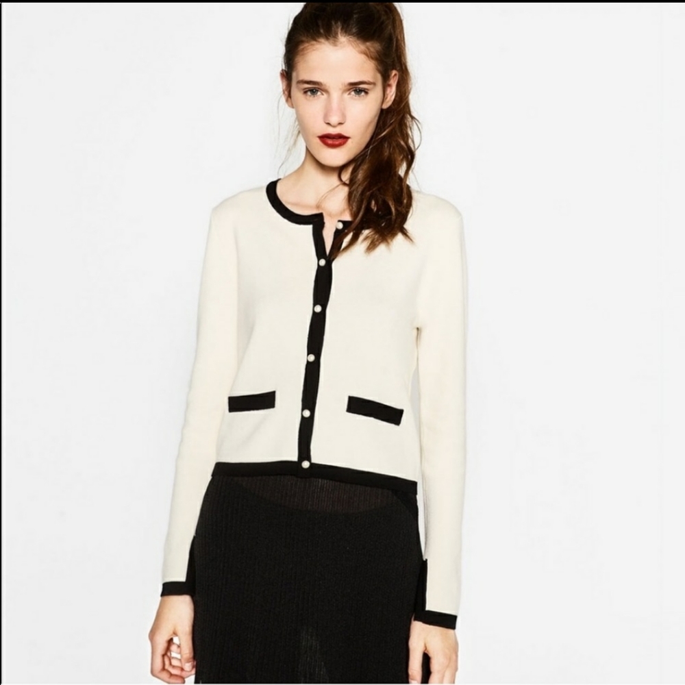 FLASH SALE🔥Zara Knit Pearl Button Cardigan